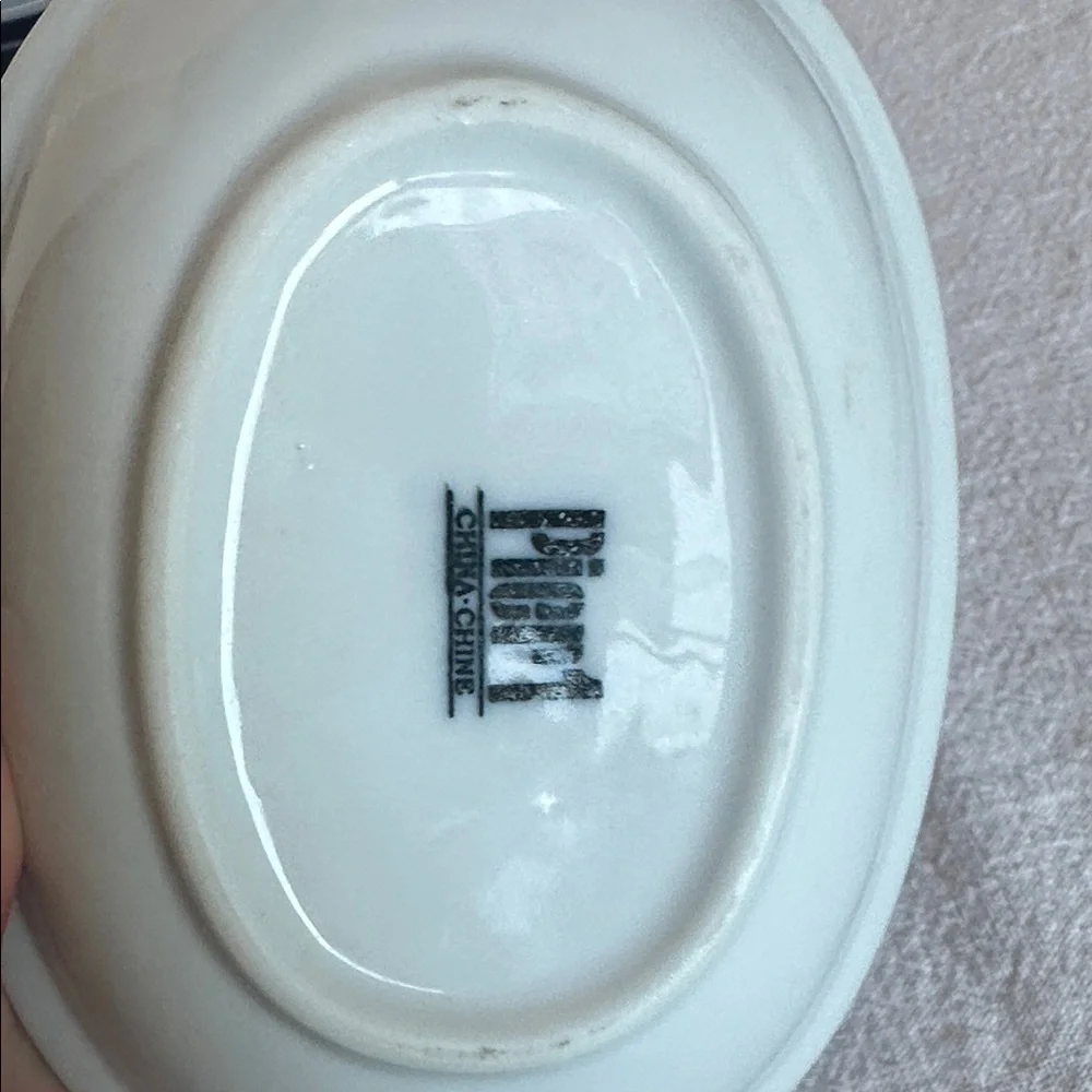 Pier 1 Blue and White Ceramic soap Dish Set